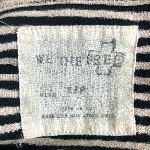 ‼️CLEARANCE‼️ Free People We the Free Striped Peplum Top - Picture 7 of 8